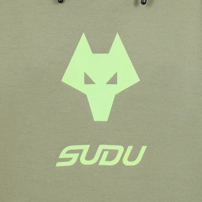 Wolverhampton Wanderers Shirt Store | 2025-26 Players Travel Hoodie – Khaki – Junior Collection Wolverhampton Wanderers Official Gear